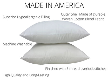 4x6 or 6x4 | Indoor Outdoor Hypoallergenic Polyester Pillow Insert | Maroon Abderus