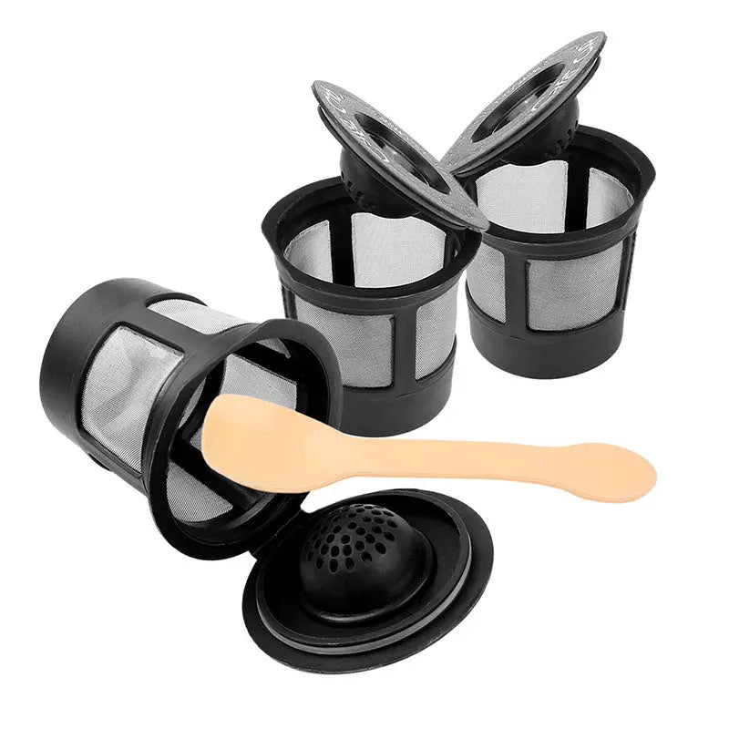 3pcs Reusable Coffee Filter Pod with Spoon Teal Simba