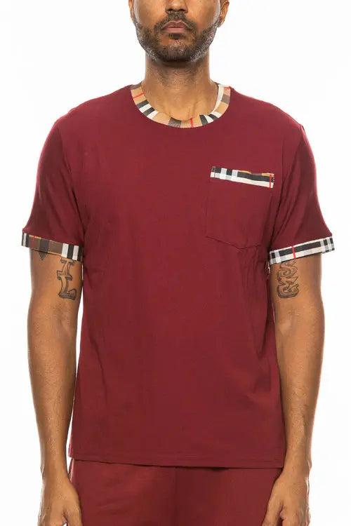 Checkered Detail TShirt Lime Milo
