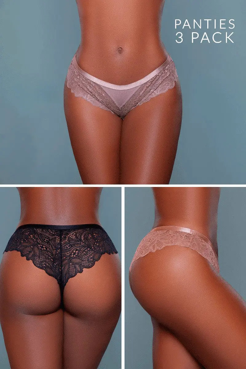 2212A3PK Wren Cheeky 3 Pack Brown Sooty