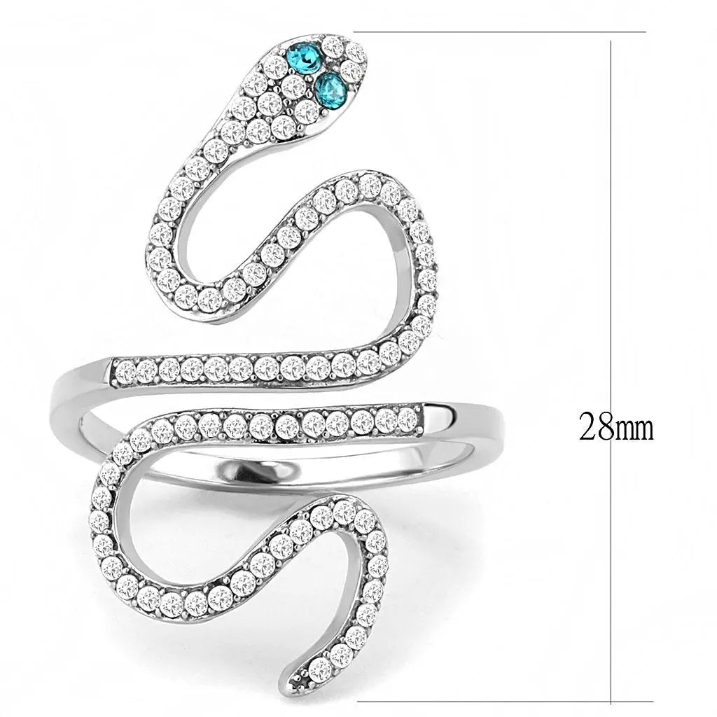 Women Stainless Steel Synthetic Crystal Rings Lavender Birch