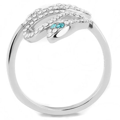Women Stainless Steel Synthetic Crystal Rings Lavender Birch