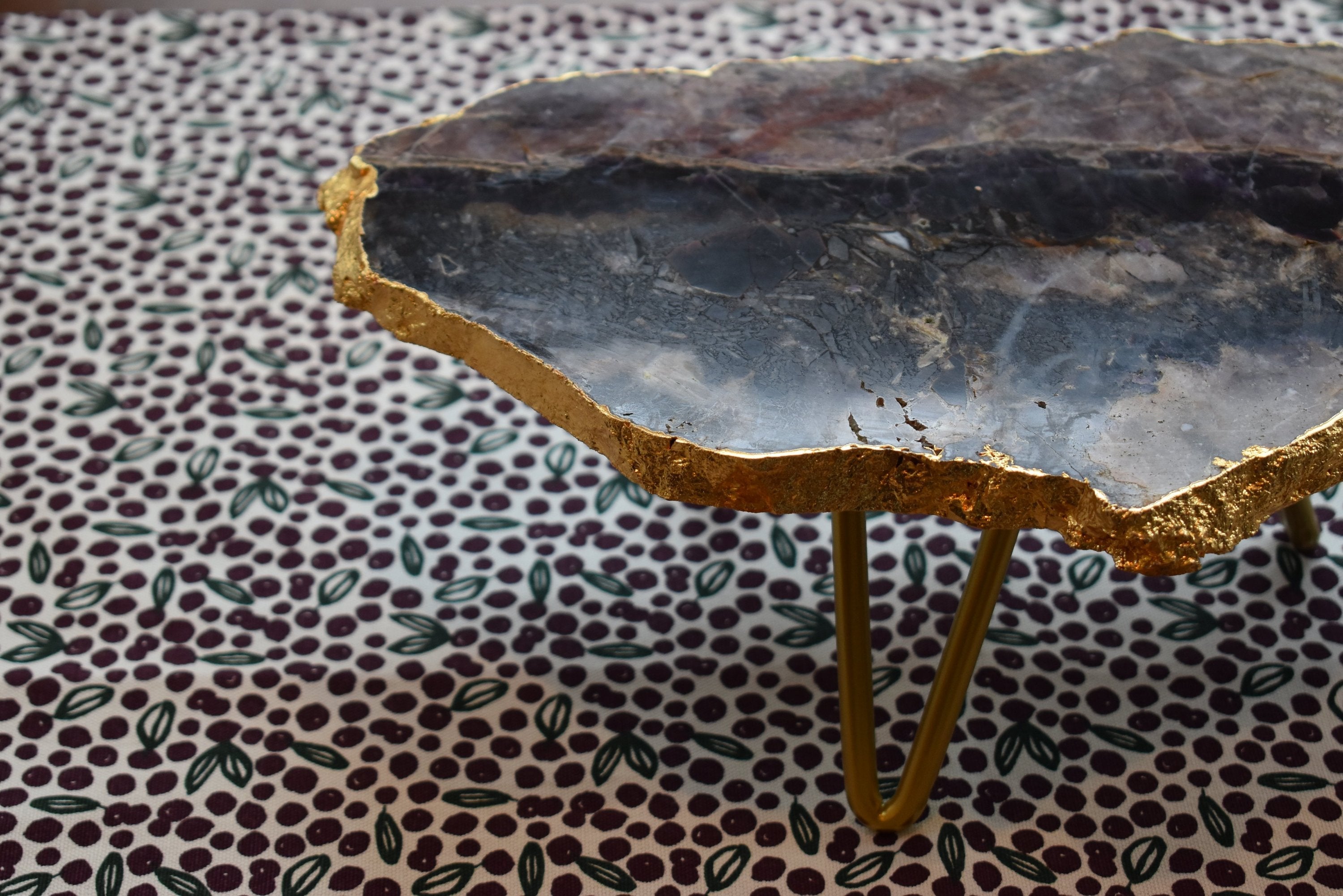1-Layer Cake Stand with Gold Trim Green Ares