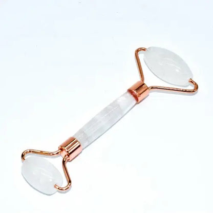 Copper &amp; Crystal Face Roller - Massager Pink Corydalis