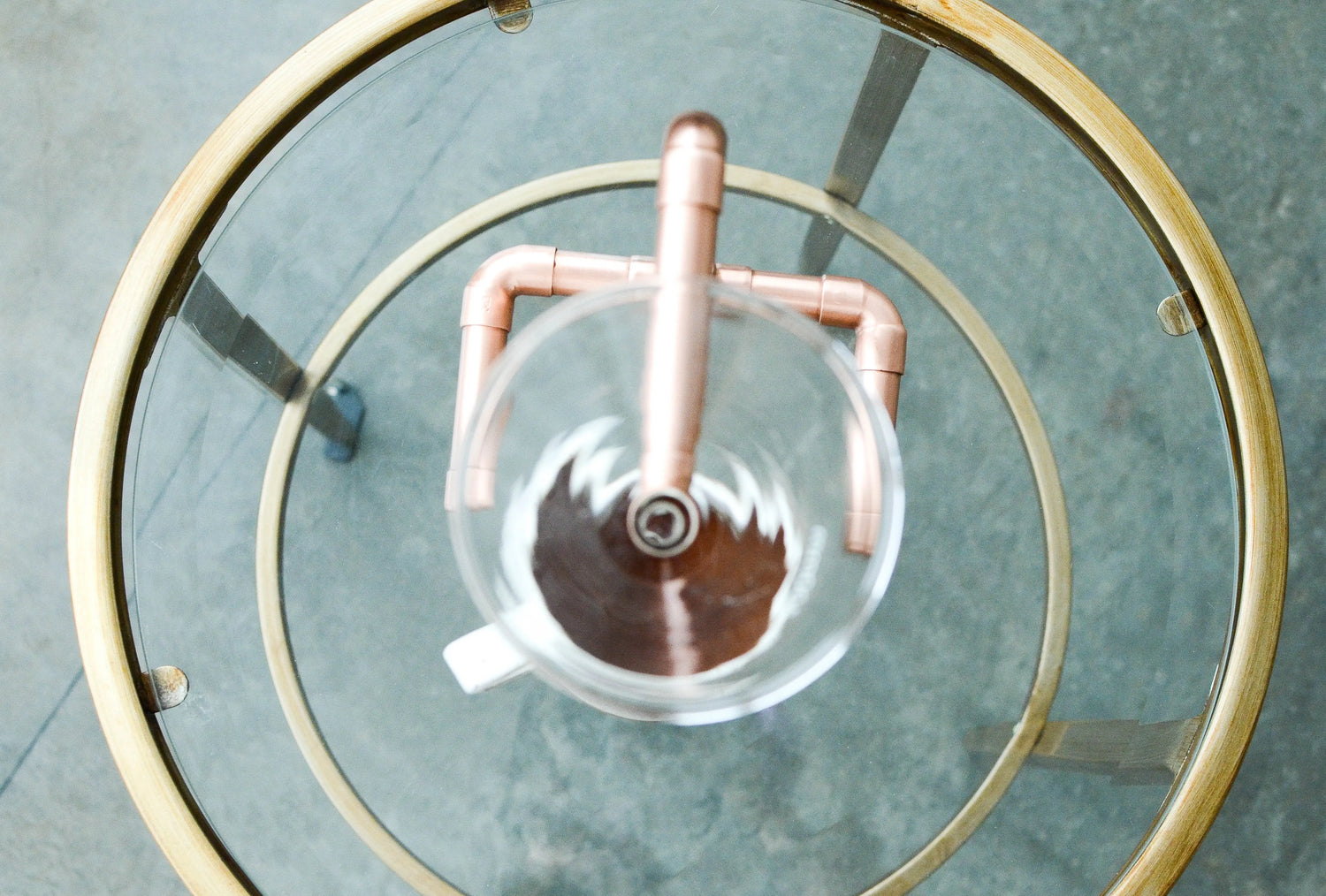 Copper Coffee Pour Over Pinwheel