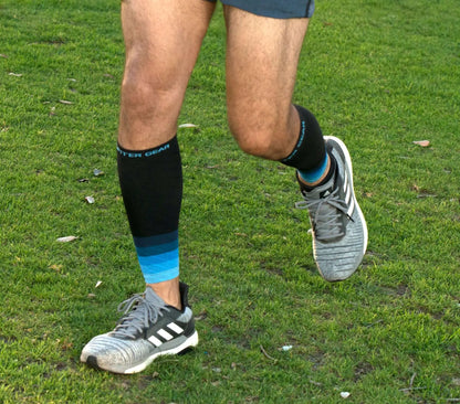 Endurance Compression Calf &amp; Leg Sleeve for Running and Hiking Black Lavender