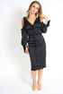 Night At The Museum Black Satin Dress Azure Thanatos