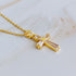 My Dear Crystal Cross Necklace Fuchsia Hercules