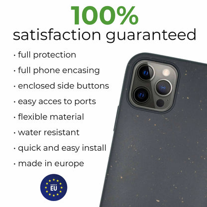 Biodegradable phone case - Black Tan Lily