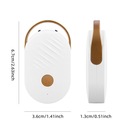 Mini lanyard Portable Air Purifier Cleaner Negative Ion USB Mini Home Maroon Asteria