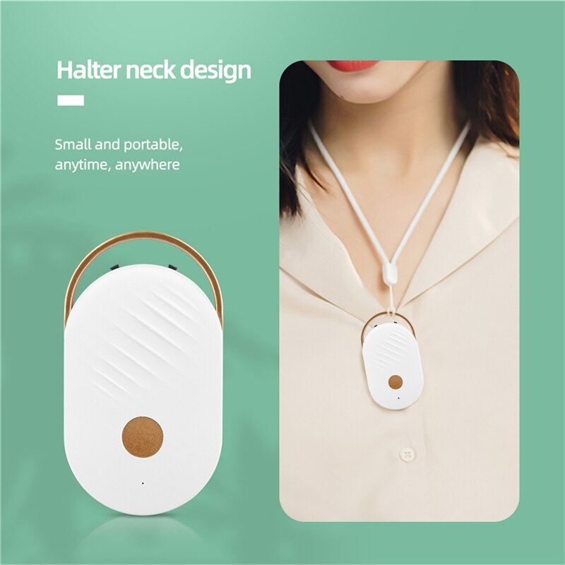 Mini lanyard Portable Air Purifier Cleaner Negative Ion USB Mini Home Maroon Asteria