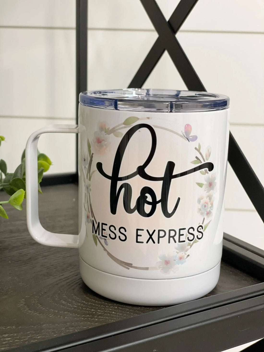 Hot Mess Express 11oz Travel Mug Amethyst Lily
