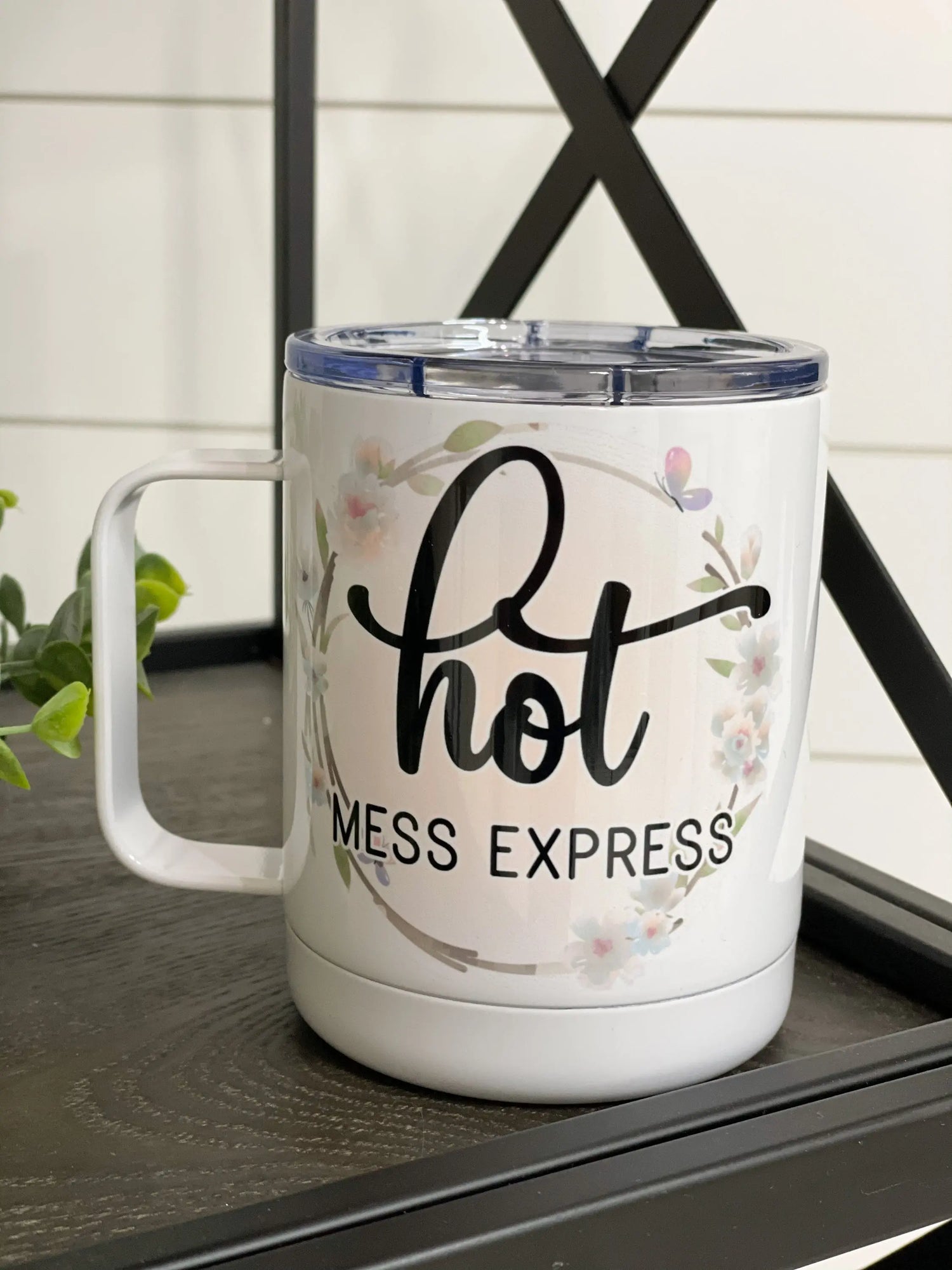 Hot Mess Express 11oz Travel Mug Amethyst Lily