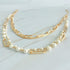 Fourfect, Layered Clip Chain Necklace Fuchsia Hercules