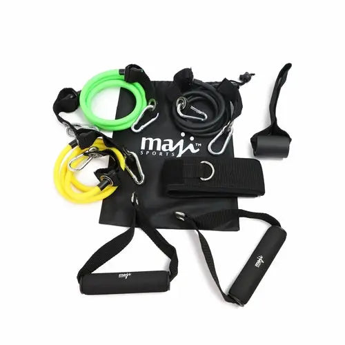 Full-Body Resistance Training Workout Tube Kit Black Lavender