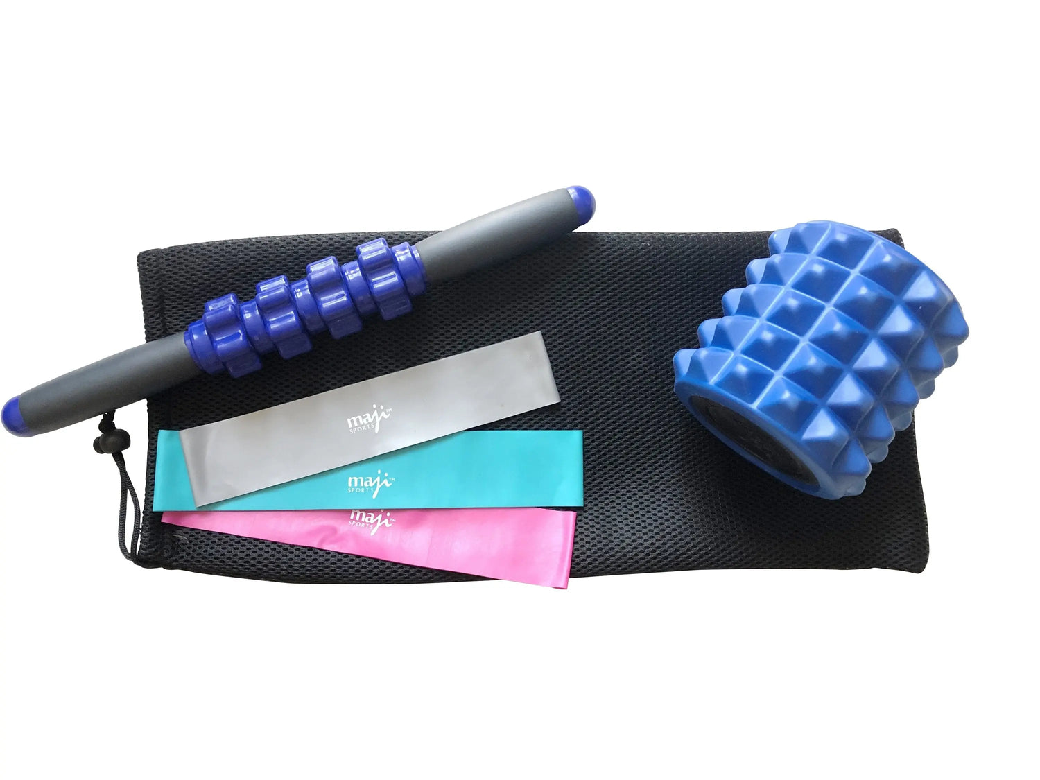 Muscle Recovery &amp; 3 Pack Resistance Band Bundle Azure Jason