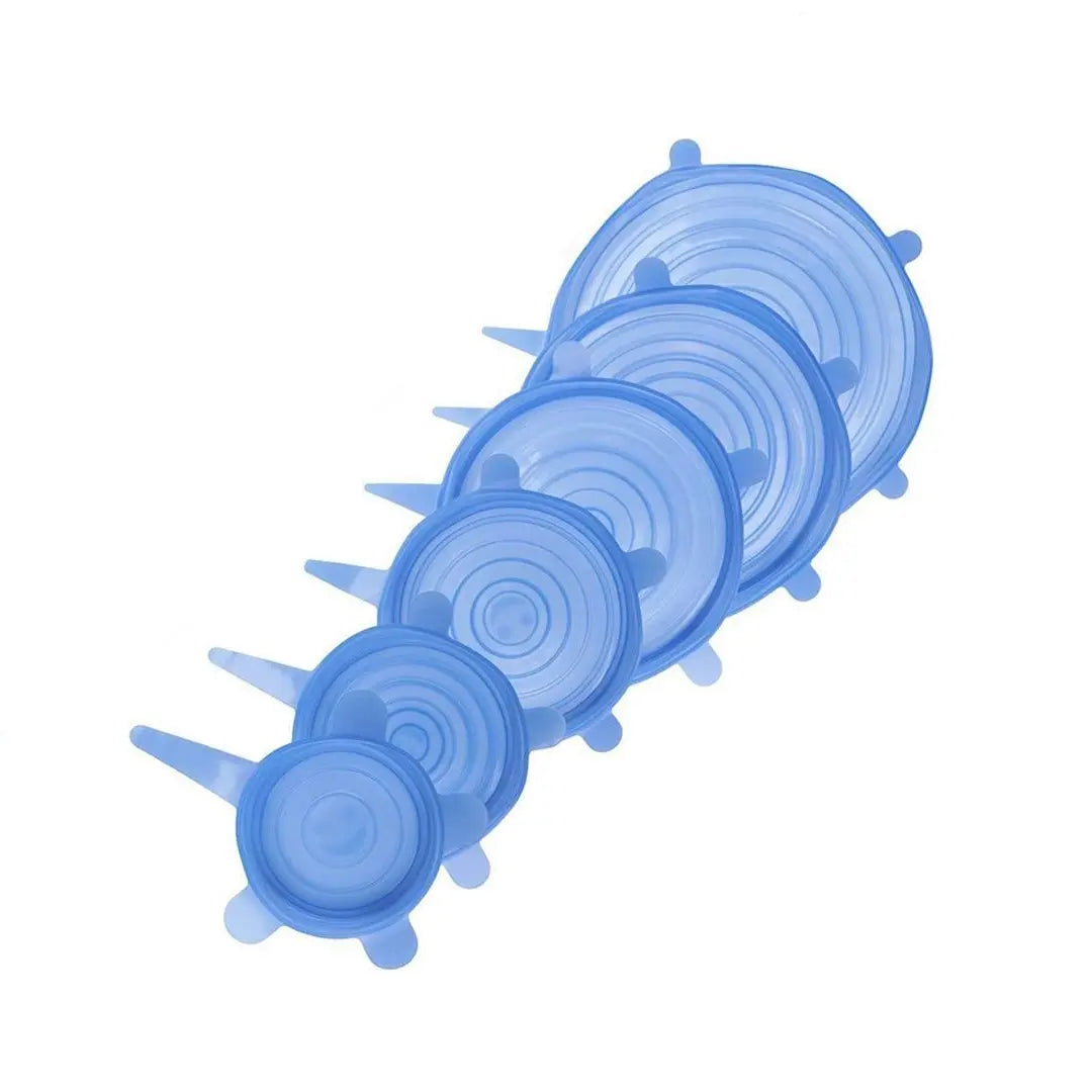 Silicone Food Lids (6 Piece Set) Yellow Lavender