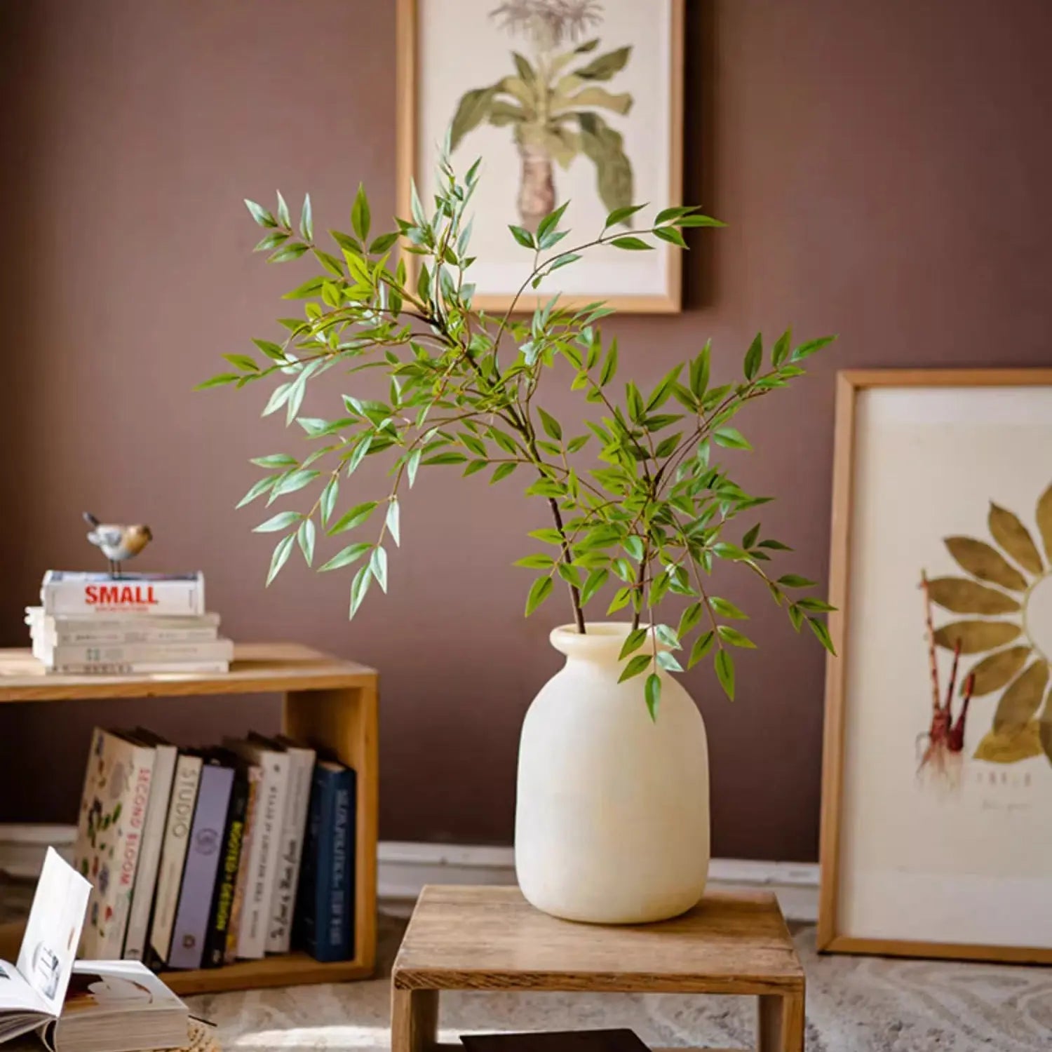 Green Nandina Leaf Stem Sangria Uranus