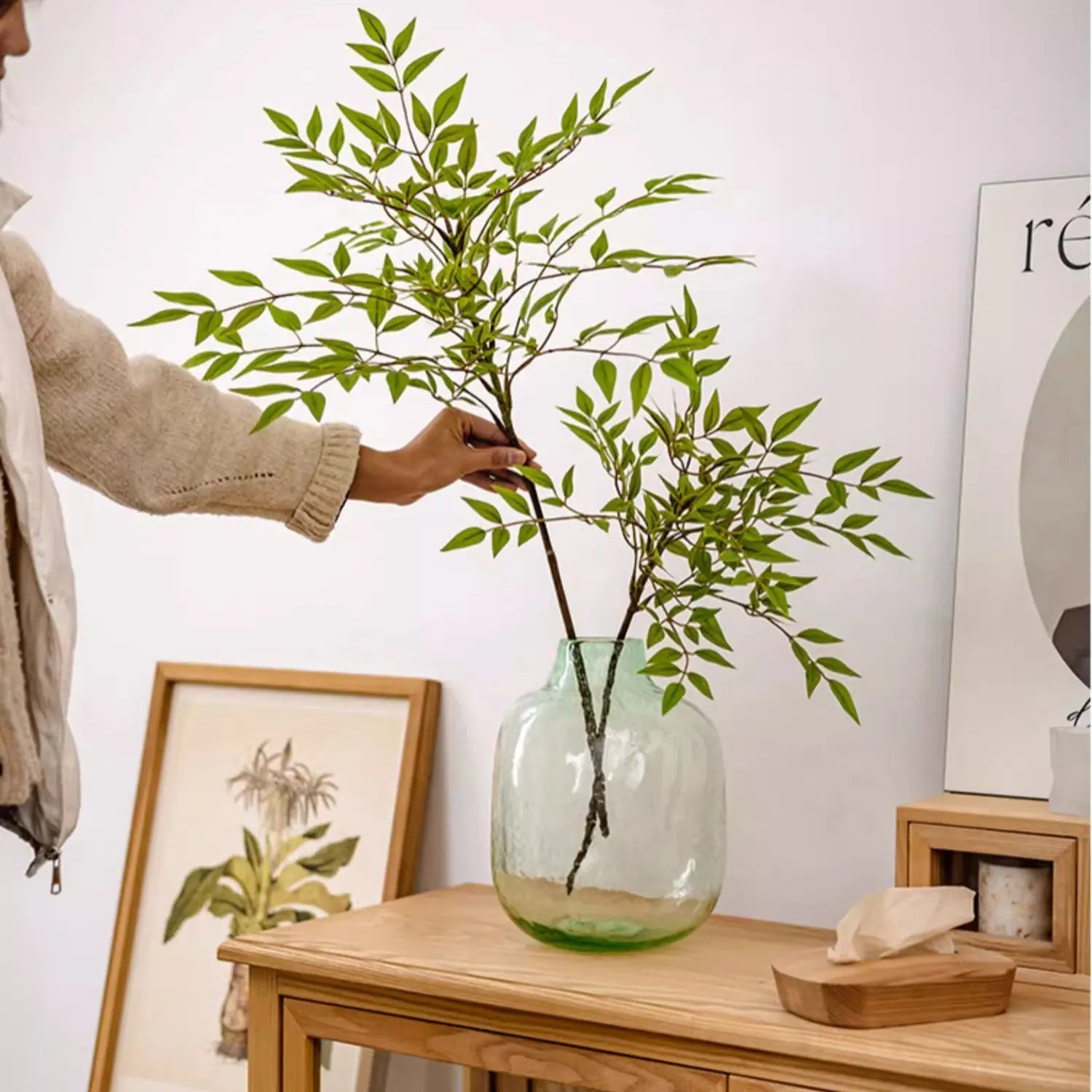 Green Nandina Leaf Stem Sangria Uranus