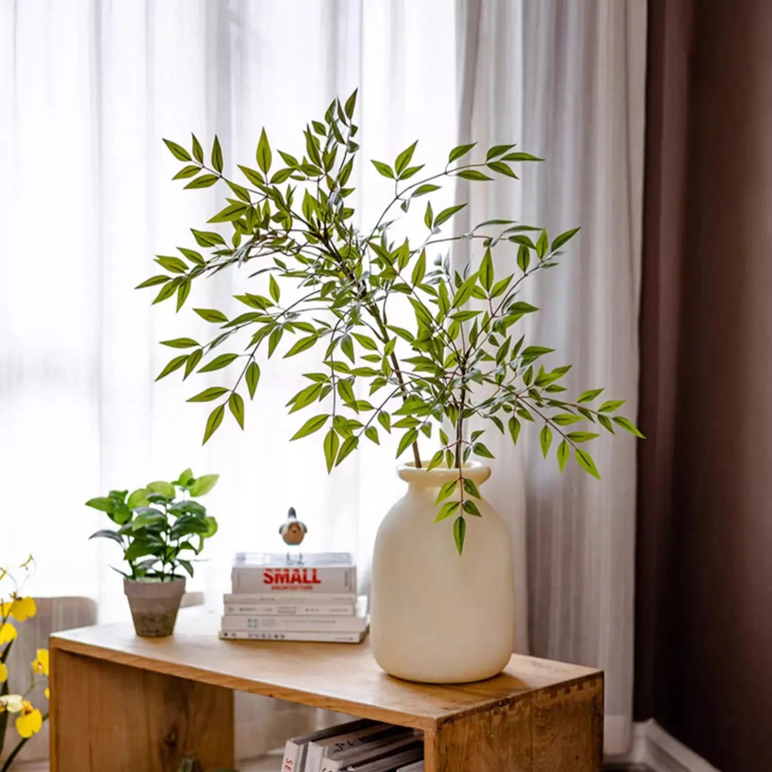 Green Nandina Leaf Stem Sangria Uranus