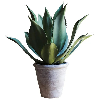Artificial Faux Large Potted Agave Plant 22.8&quot; Sangria Uranus