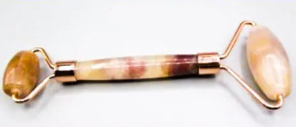 Copper &amp; Crystal Face Roller - Massager Pink Corydalis