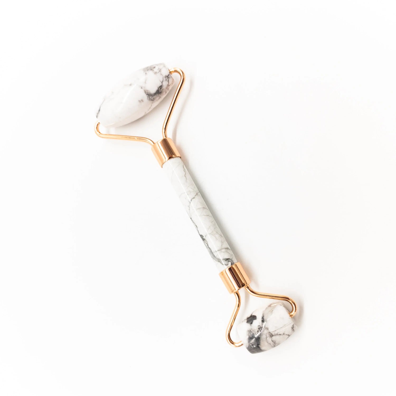 Copper &amp; Crystal Face Roller - Massager Pink Corydalis