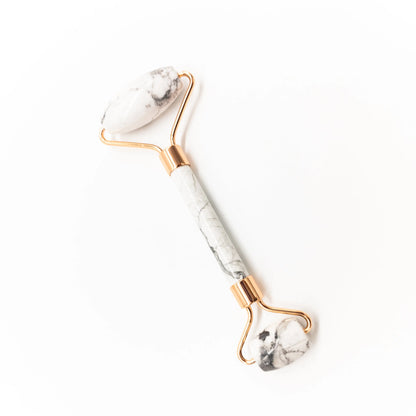 Copper &amp; Crystal Face Roller - Massager Pink Corydalis