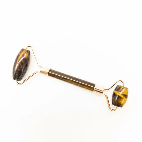 Copper &amp; Crystal Face Roller - Massager Pink Corydalis