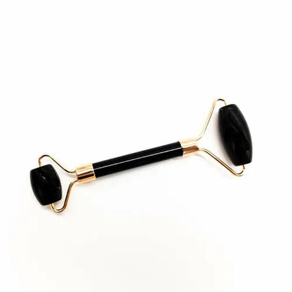 Copper &amp; Crystal Face Roller - Massager Pink Corydalis