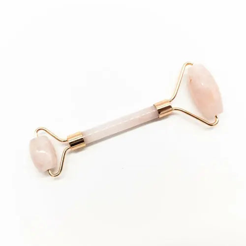 Copper &amp; Crystal Face Roller - Massager Pink Corydalis