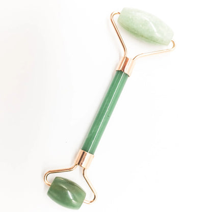 Copper &amp; Crystal Face Roller - Massager Pink Corydalis