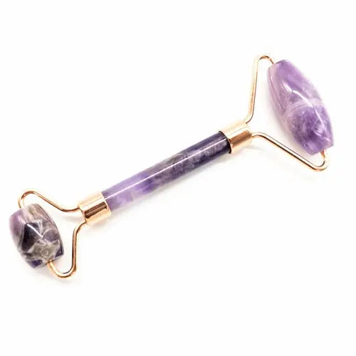 Copper &amp; Crystal Face Roller - Massager Pink Corydalis