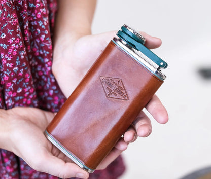 Leather Flask Olive Iolaus