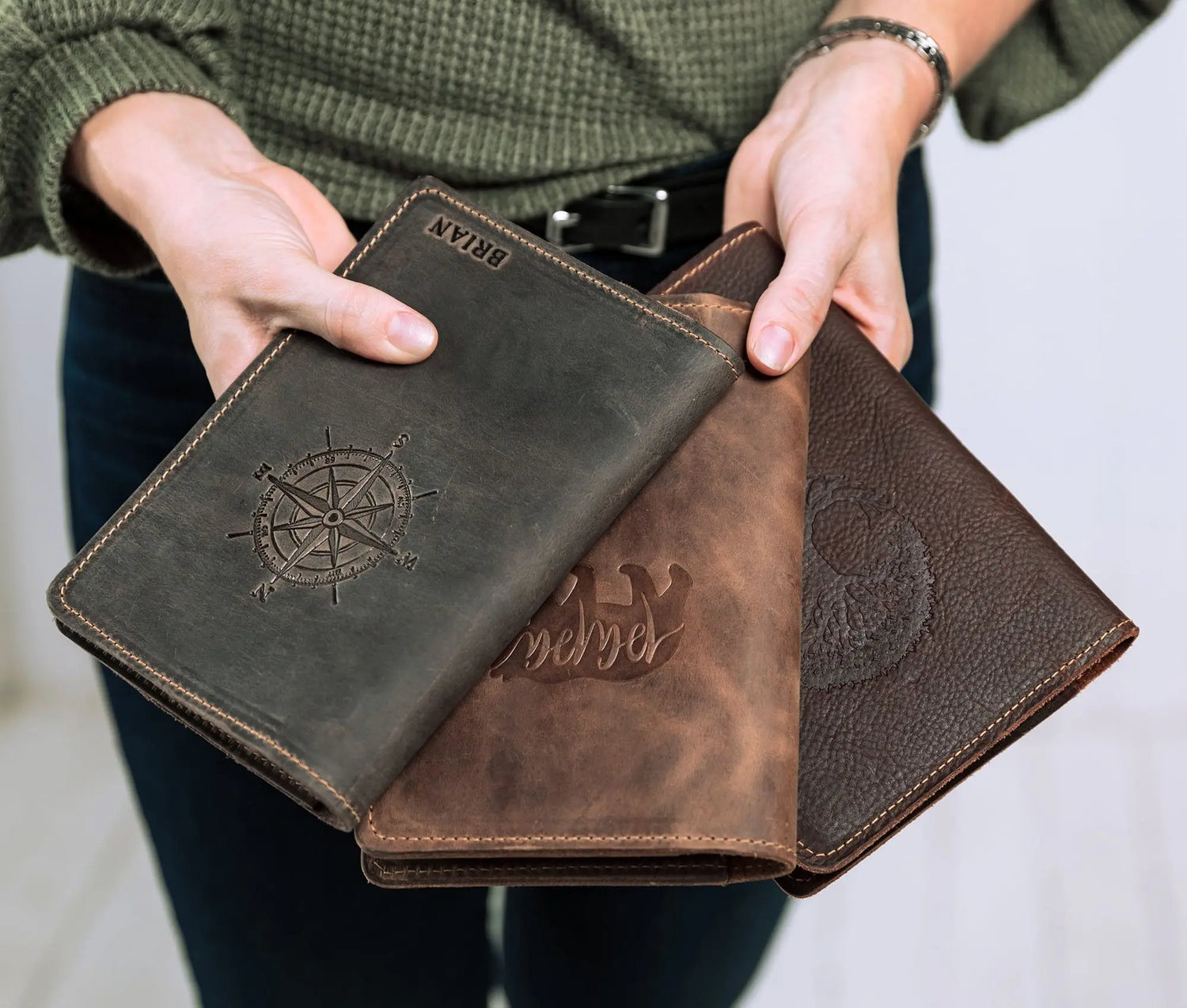 Leather Journal Olive Iolaus