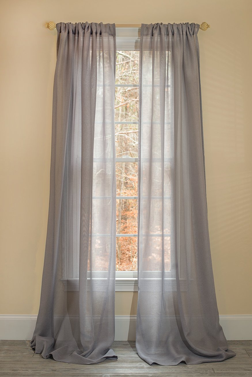 ML16605 Morning Mist Sheer Curtain Pink Leto