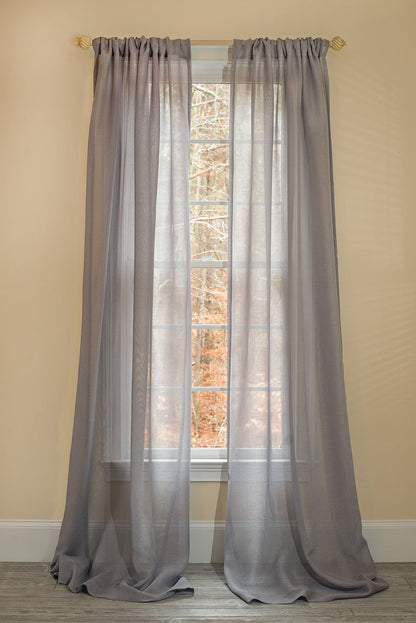 ML16605 Morning Mist Sheer Curtain Pink Leto