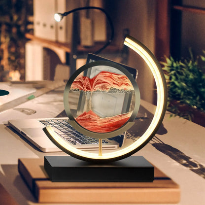 Moving Sand Sandscapes LED Table Lamp Sangria Apricot