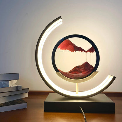 Moving Sand Sandscapes LED Table Lamp Sangria Apricot