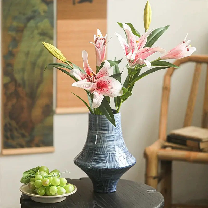 Artificial Real Touch Lily Stem 30&quot; Tall Sangria Uranus
