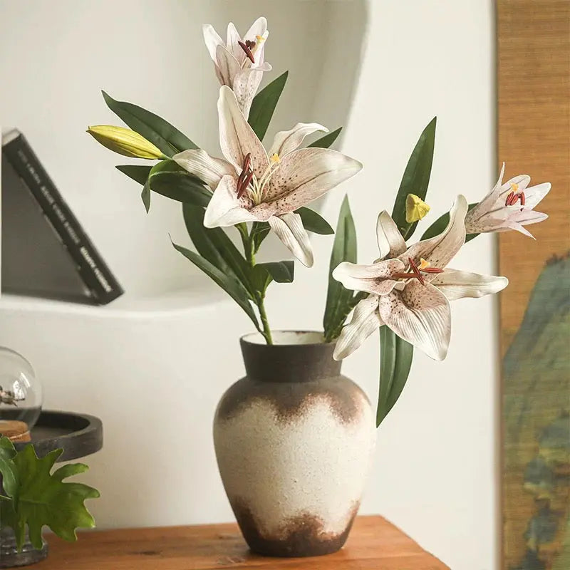 Artificial Real Touch Lily Stem 30&quot; Tall Sangria Uranus