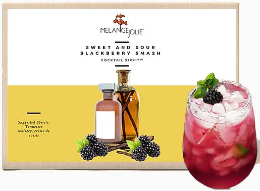 Mélange Jolie Sweet and Sour Blackberry Smash Cocktail SipKit™ Olive Lucky