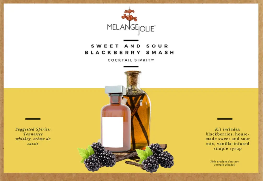 Mélange Jolie Sweet and Sour Blackberry Smash Cocktail SipKit™ Olive Lucky