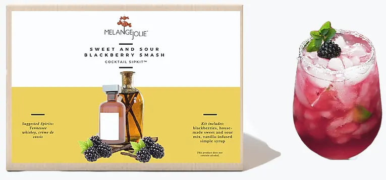 Mélange Jolie Sweet and Sour Blackberry Smash Cocktail SipKit™ Olive Lucky