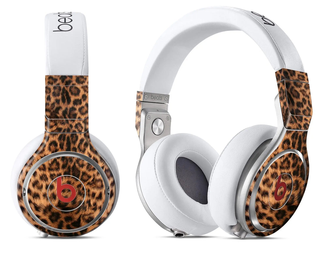 Mirrored Leopard Hide - Full Body Skin Decal Wrap Kit for Beats by Dre Blue Leto