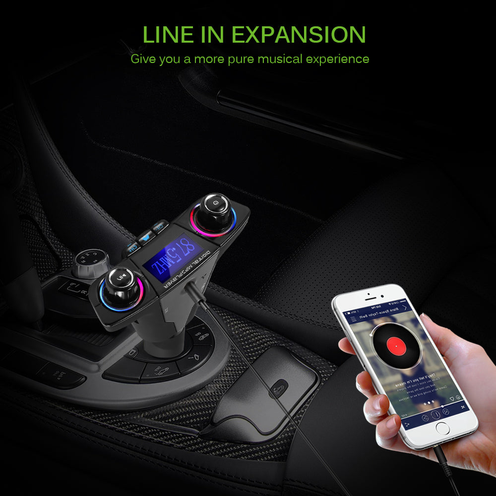 BT06 Car FM transmitter MP3 Player Audio Receiver Teal Simba