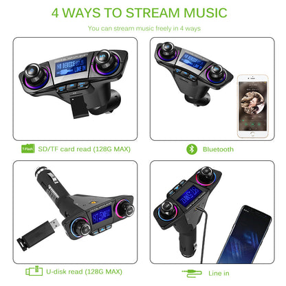 BT06 Car FM transmitter MP3 Player Audio Receiver Teal Simba