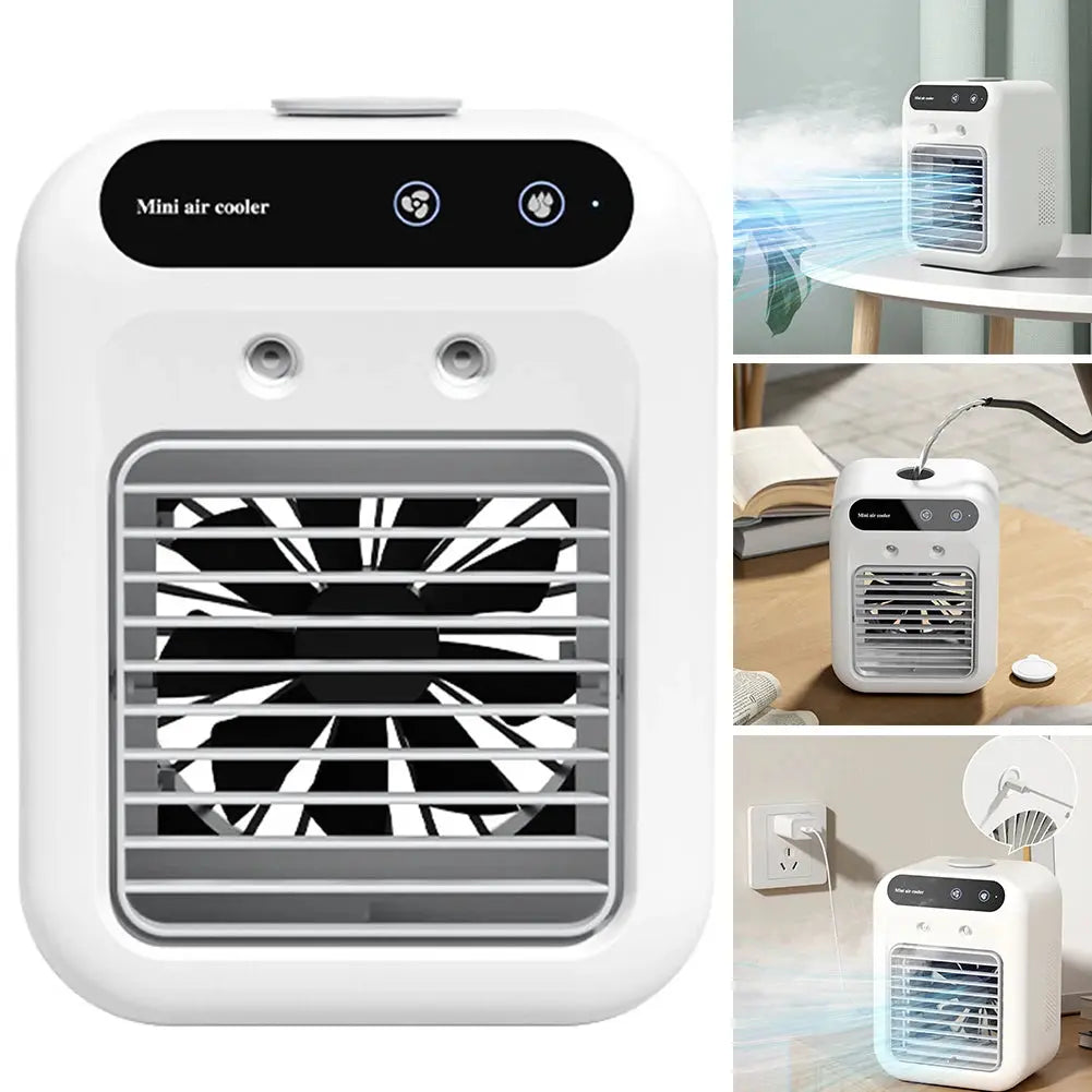 Portable Air Conditioner Fan 2 Speeds Air Cooling Fan with Humidifier Maroon Asteria