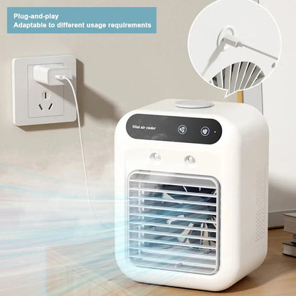 Portable Air Conditioner Fan 2 Speeds Air Cooling Fan with Humidifier Maroon Asteria