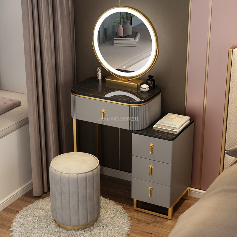 A Set Makeup Dressing Table with Mirror Slate Furniture Girl Bedroom Yellow Angel